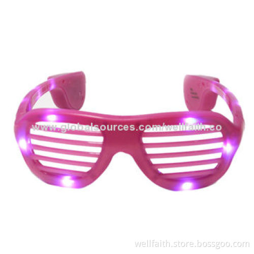 Window Shade LED Glowing Glasses for Concert, with 8-24 Hours Lifetime